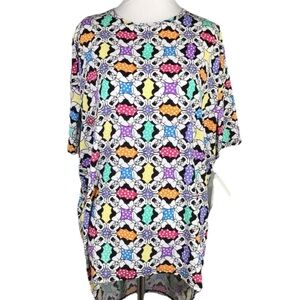 Lularoe Irma Disney’s Minnie Mouse Multicolored Prints Baggy Top Women’s XS
